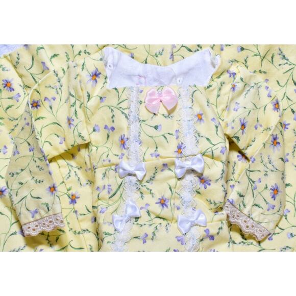 BJD 1/3 Volks Super Dollfie SD16 Girl Yellow Floral Dress Gown Hat Lot - Picture 7 of 9